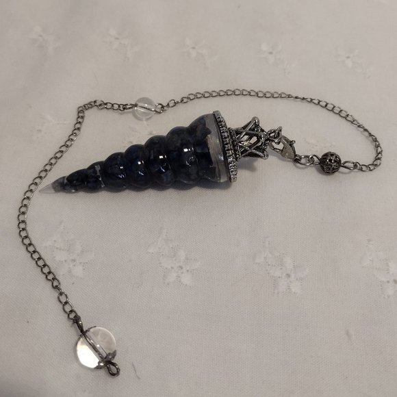 Lapis Lazuli Spiral Pendulum - Picture 3 of 5
